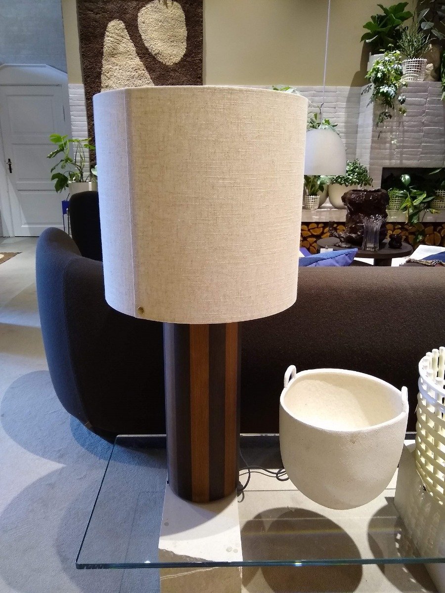 Ferm Living Post table lamp on a glass table top
