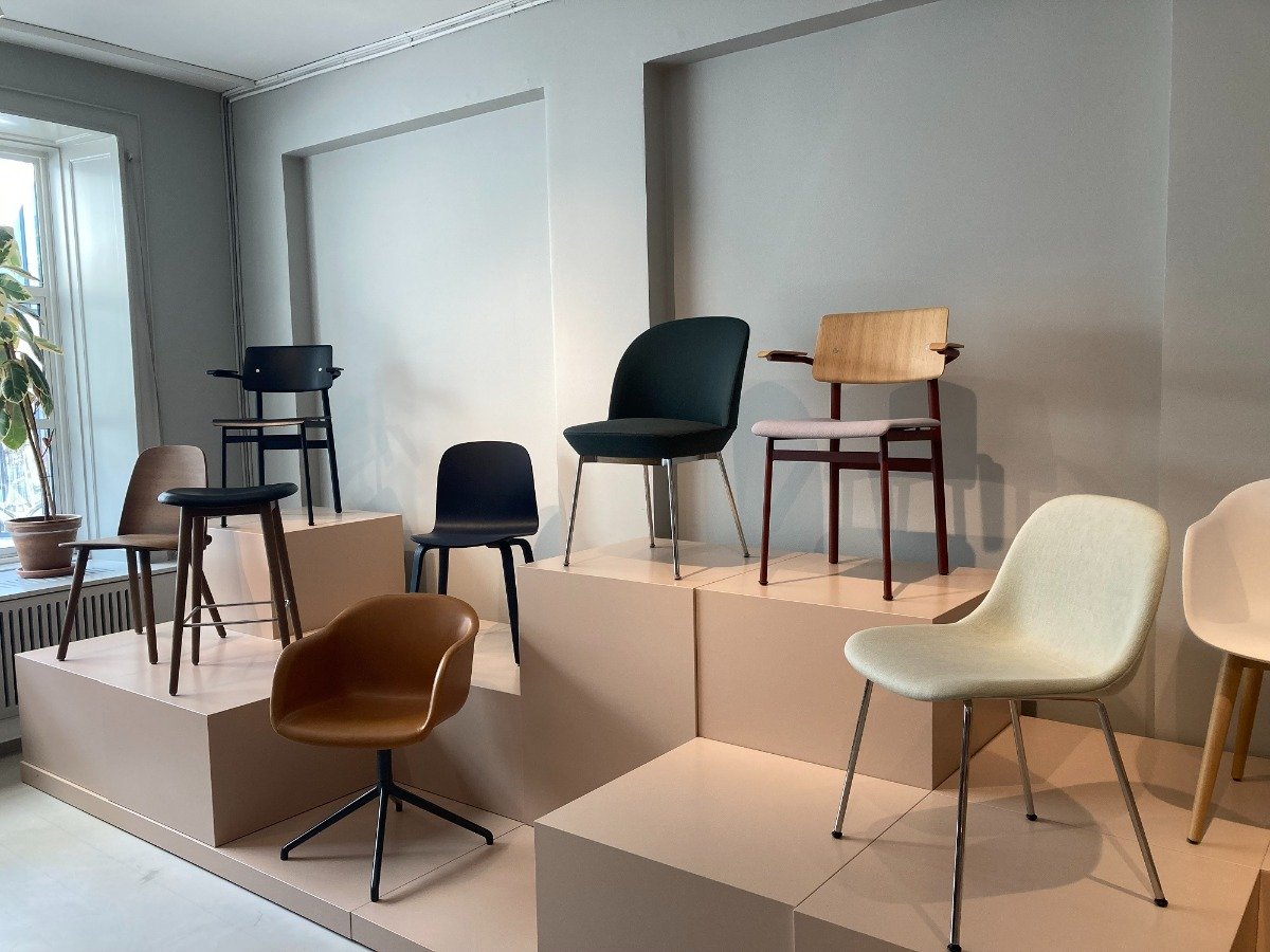 Muuto stand with their best selling chairs