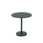 Muuto Linear Steel Café Table Round Dark Green