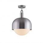 Buster + Punch Forked Globe & Shade Ceiling Light (Large - Steel Opal)