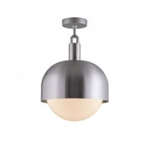 Buster + Punch Forked Globe & Shade Ceiling Light (Large - Steel Opal)