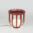 Estiluz Bols 4028 LED Outdoor Floor Lamp Oxide Red with Table Kit