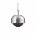 Buster + Punch Forked Shade + Globe Pendant Large Smoked Glass Steel Shade