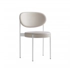 Verpan Series 430 Chair White Leather White Frame 
