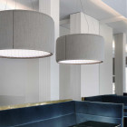 Luceplan Silenzio LED Suspension in Restaurant