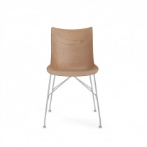 Kartell Smart Wood P/Wood Chair Slatted Ash Light Wood Chrome