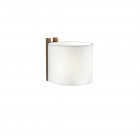 Santa & Cole TMM Corto Wall Light White Parchment Shade with Beech Wood Structure Hard-Wired