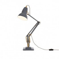 Anglepoise Original 1227 Brass Desk Lamp Elephant Grey