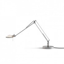 Luceplan Berenice 30 Table Lamp in Aluminium with White Diffuser