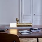 DCW éditions ISP LED Table Lamp Brass/White Marble Open