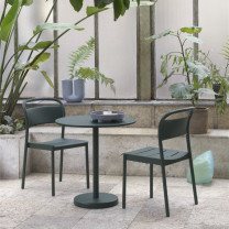 Dark Green Muuto Linear Steel Side Chair