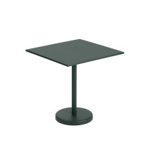 Muuto Linear Steel Café Table Square Dark Green