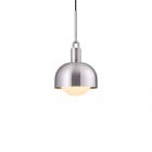 Buster + Punch Forked Shade + Globe Pendant Medium Opal Glass Steel Shade
