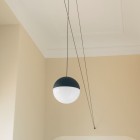 Flos String Light Sphere LED Pendant Black Ceiling/Wall Rose