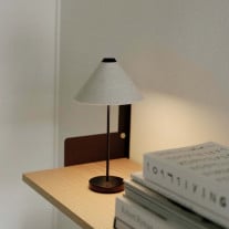 New Works Brolly Portable LED Table Lamp - Linen