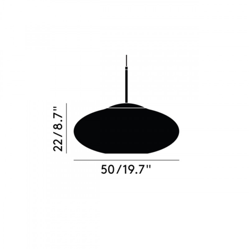 Specification image for Tom Dixon Copper Wide LED Pendant