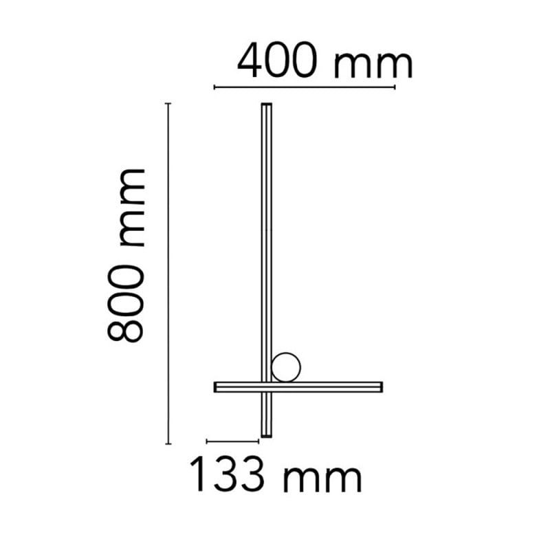 Specification image for Flos Coordinates LED Wall Light