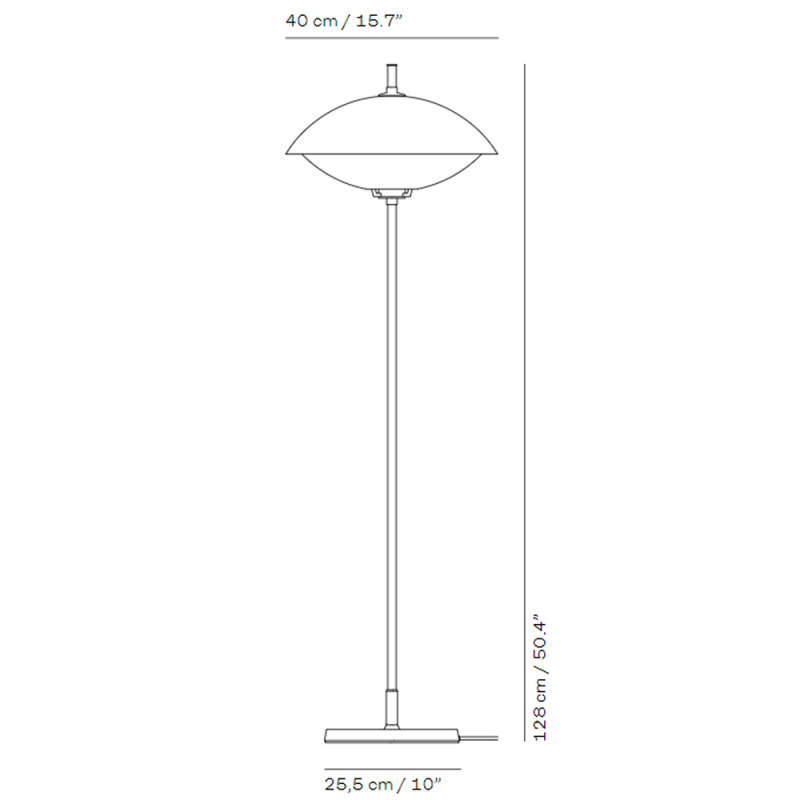Specification Image for Fritz Hansen Clam Floor Lamp