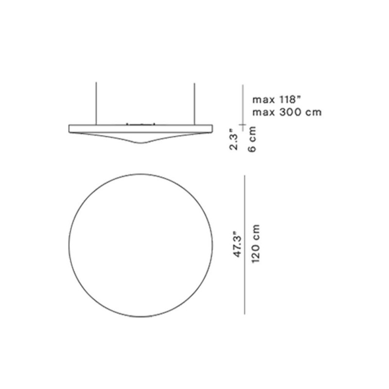 Specification Image for Luceplan Petale Circular Pendant