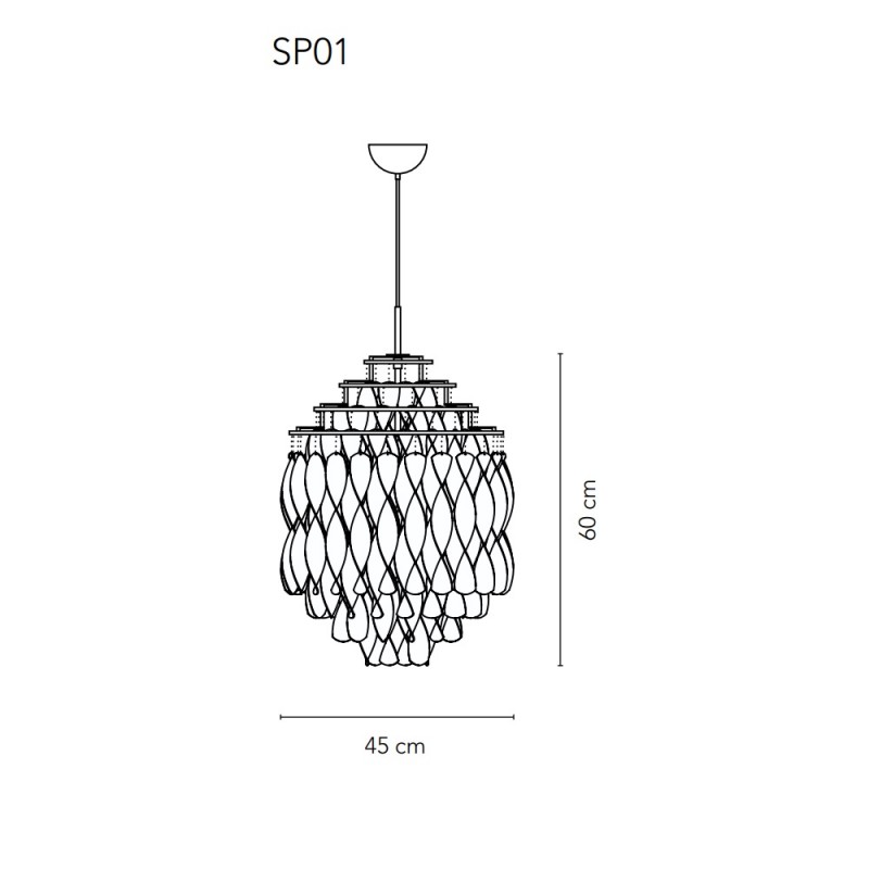 Specification image for Verpan Spiral SP01 Pendant