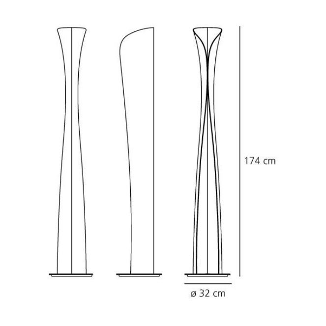 Specification image for Artemide Cadmo LED Floor Lamp