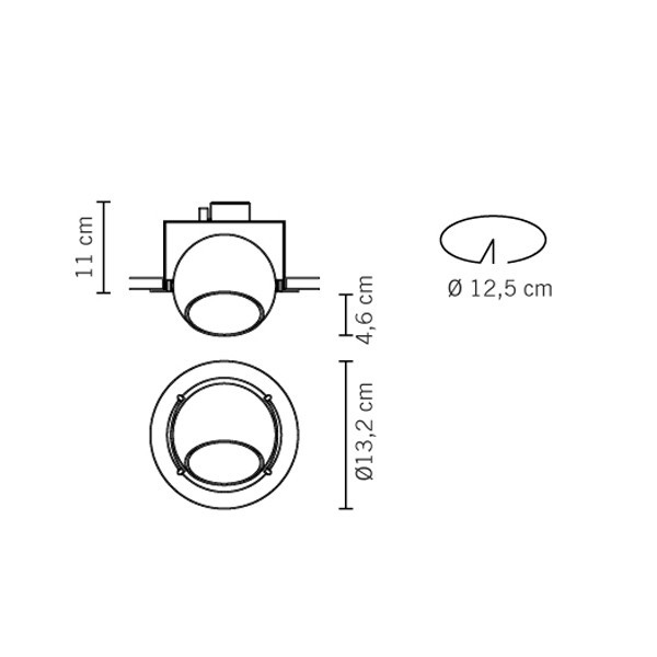 Specification Image for Fabbian Beluga Recessed Light