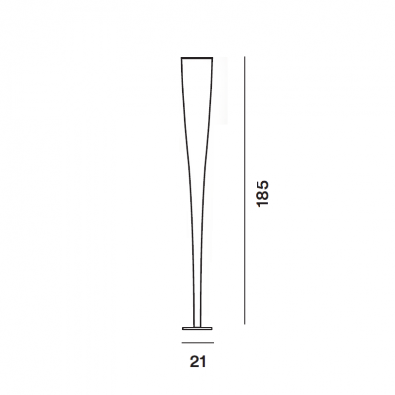Specification image for Foscarini Mite LED Floor Lamp