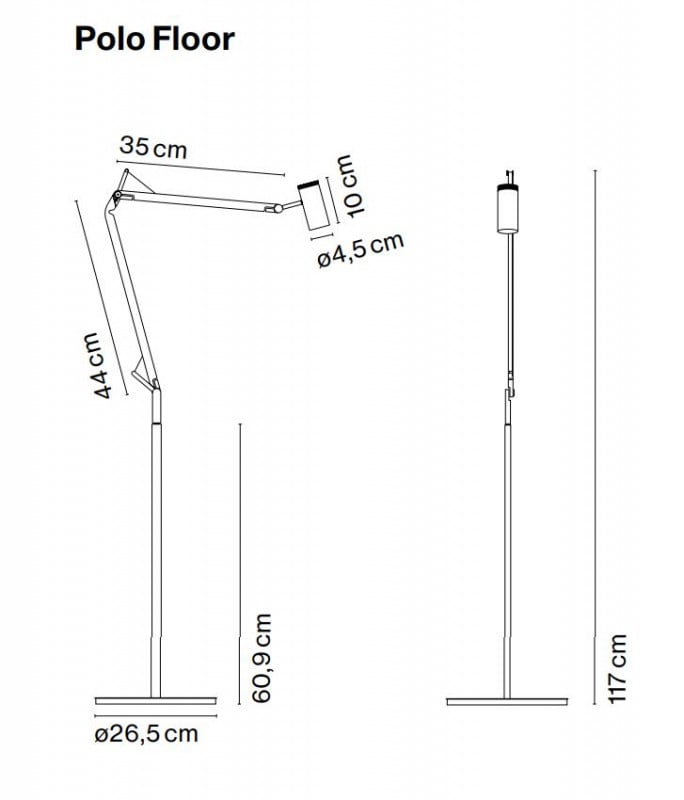 Marset Polo LED Floor Lamp Specification 