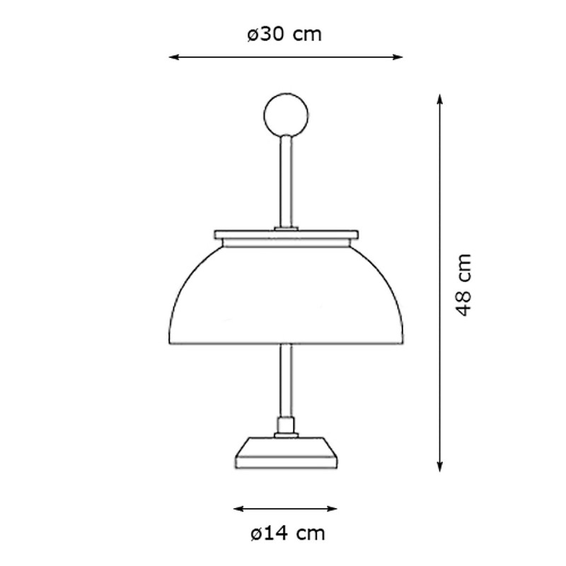 Specification image for Artemide Alfa Table Lamp
