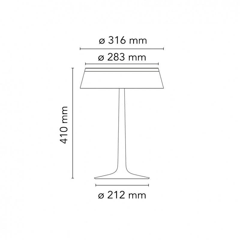 Specification image for Flos Bon Jour LED Table Lamp