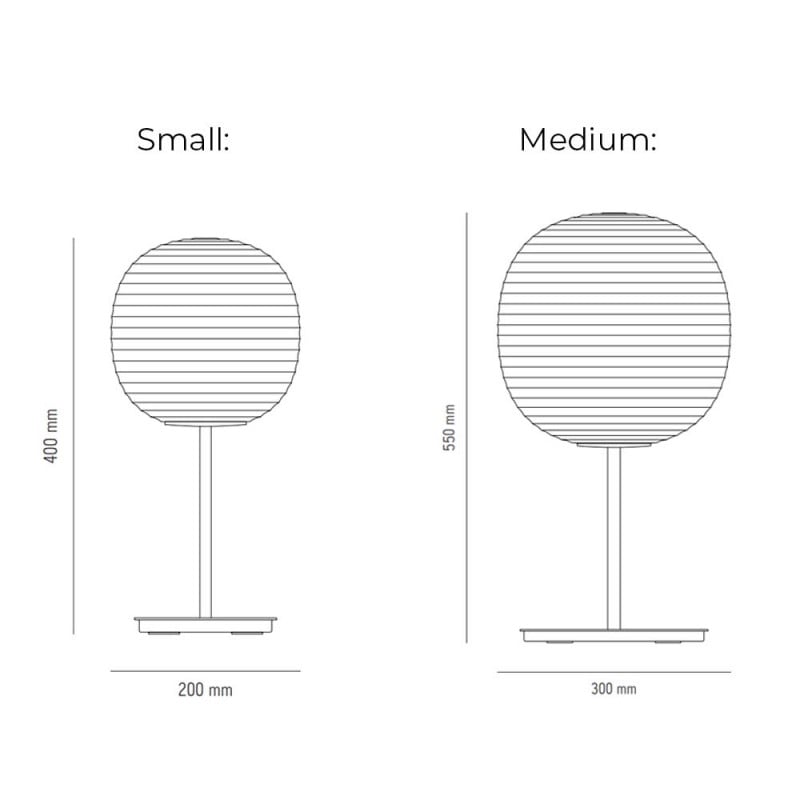 Specification Image for New Works Lantern Table Lamp
