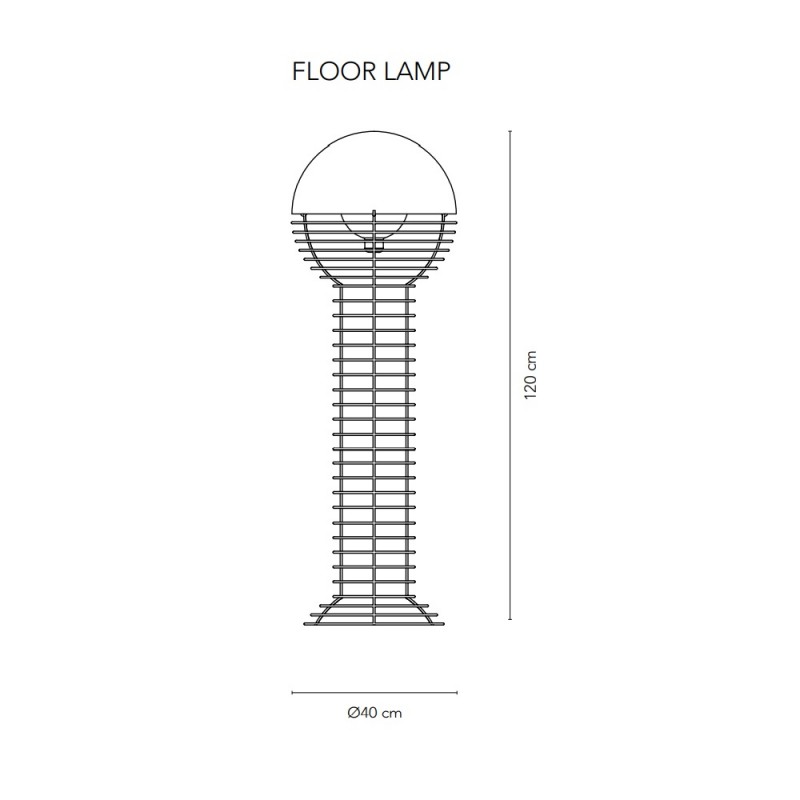 Specification image for Verpan Wire Floor Lamp