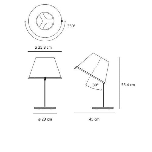 Specification image for Artemide Choose Table Lamp