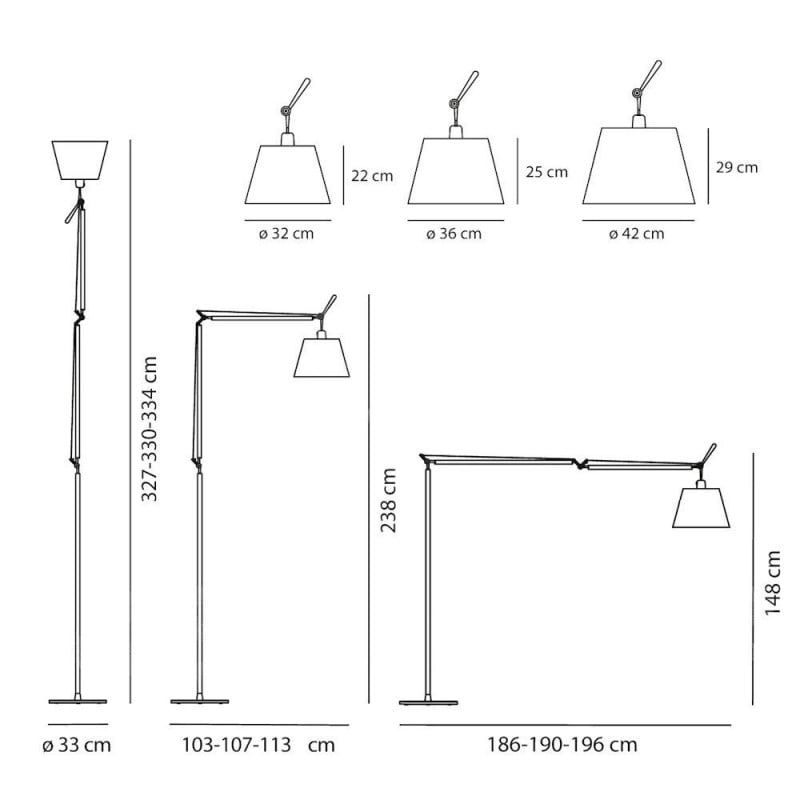 Specification image for Artemide Tolomeo Mega Floor Lamp