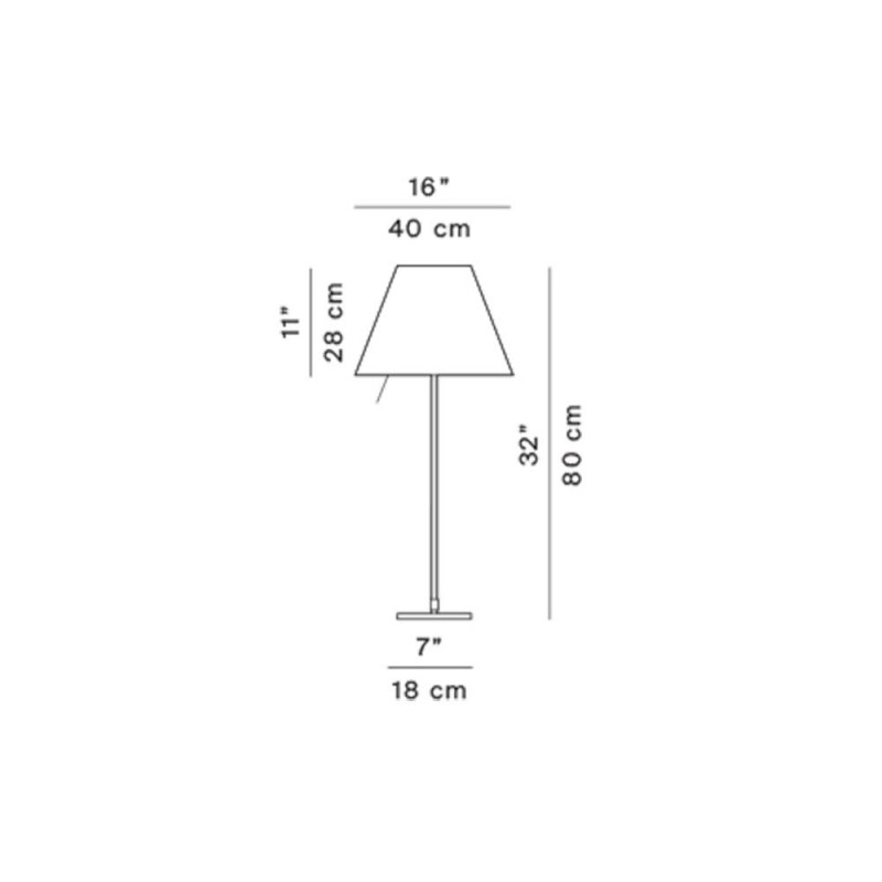 Specification Image for Luceplan Costanza Table Lamp