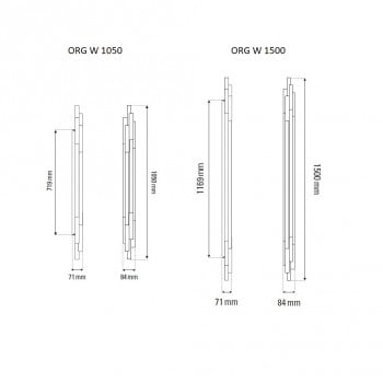Specification image for DCW éditions ORG W LED Wall Light