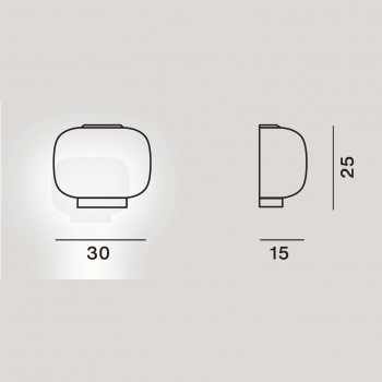 Specification image for Foscarini Chouchin Semi Wall Light