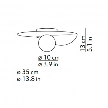 Specification image for KDLN Flow Ceiling Light