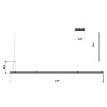 Specification Image for Zero Sprinkle LED Linear Suspension