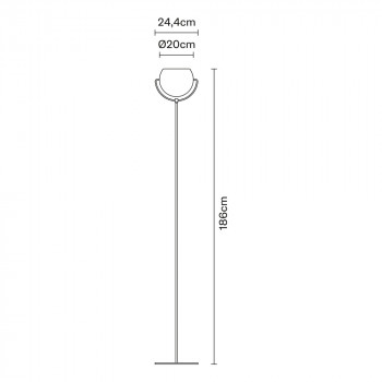Specification Image for Fabbian Beluga Floor Lamp