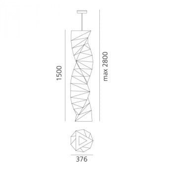 Specification image for Artemide Tatsuno-Otoshigo LED Suspension