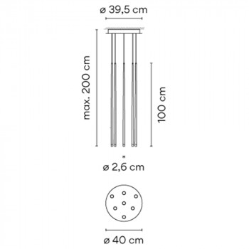 Specification Image for Vibia Slim 0916 LED Suspension