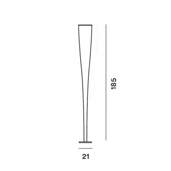 Specification image for Foscarini Mite LED Floor Lamp