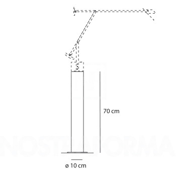 Specification image for Artemide Tizio 35 floor support