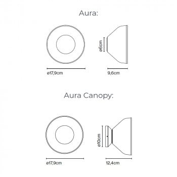 Marset Aura LED Wall Light Specification