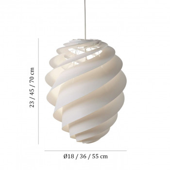 Specification image for Le Klint Swirl 2 Pendant Light