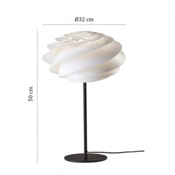 Specification image for Le Klint Swirl Table Lamp