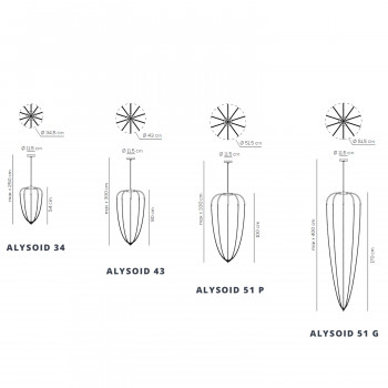 Specification image for Axolight Alysoid LED Suspension 