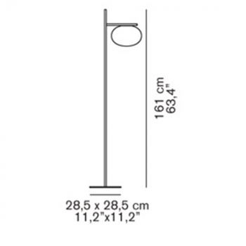 Oluce Alba Floor Lamp Specification 