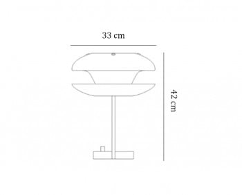 Specification image for NORR11 Yo-Yo Table Lamp